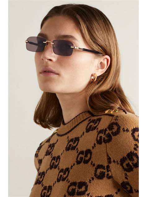 gucci rectangular frame sunglasses